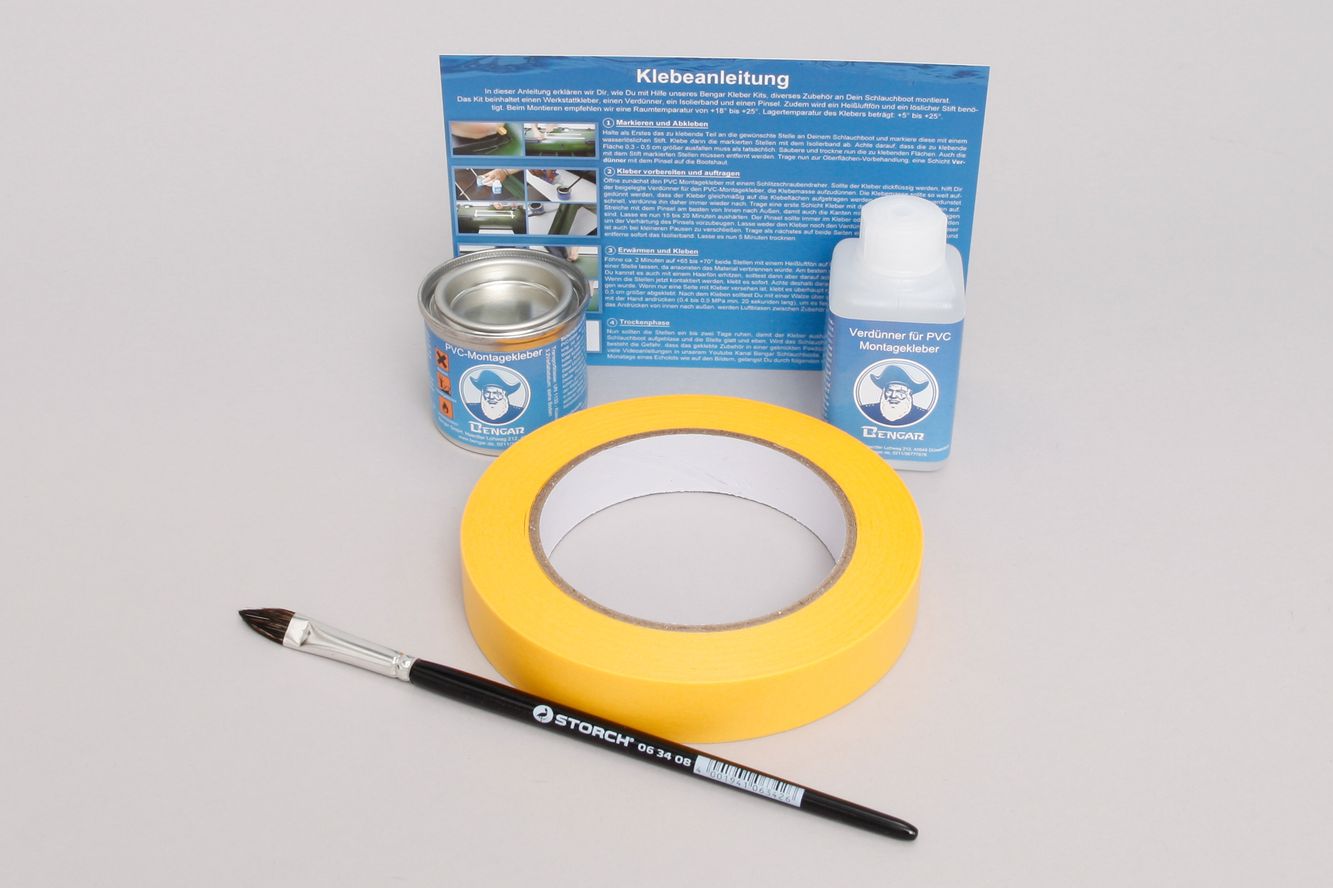 Railblaza Kit für Schlauchboote: PVC Kleber Set für RAILBLAZA Halterungen