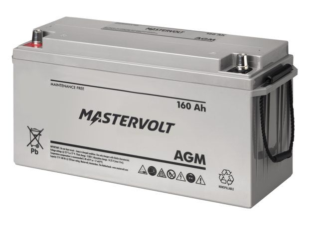 Mastervolt AGM Batterie, 160 Ah (485 x170 x 224 / 242 mm, 43 kg)