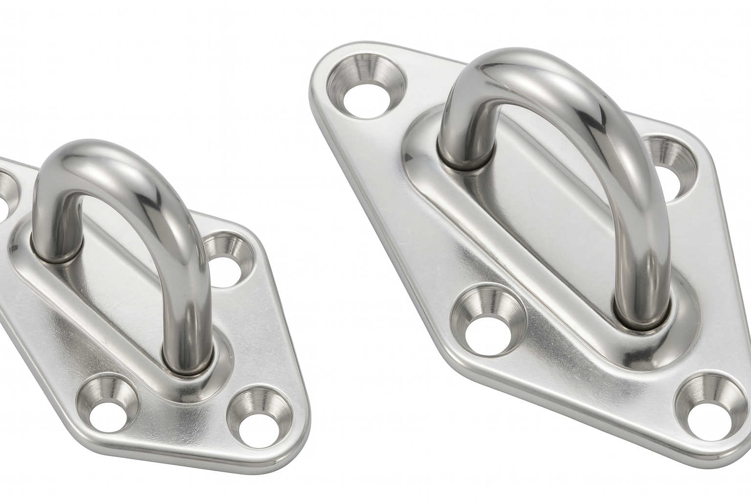 Osculati Edelstahlauge mit Platte, 50 x 80 mm