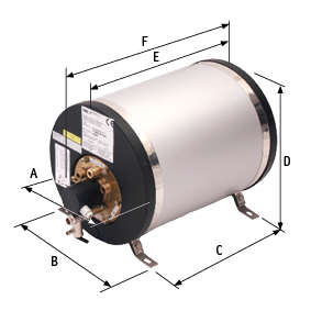 Allpa Marine Aluminium Warmwasserbereiter, 1200 W / 22 Liter