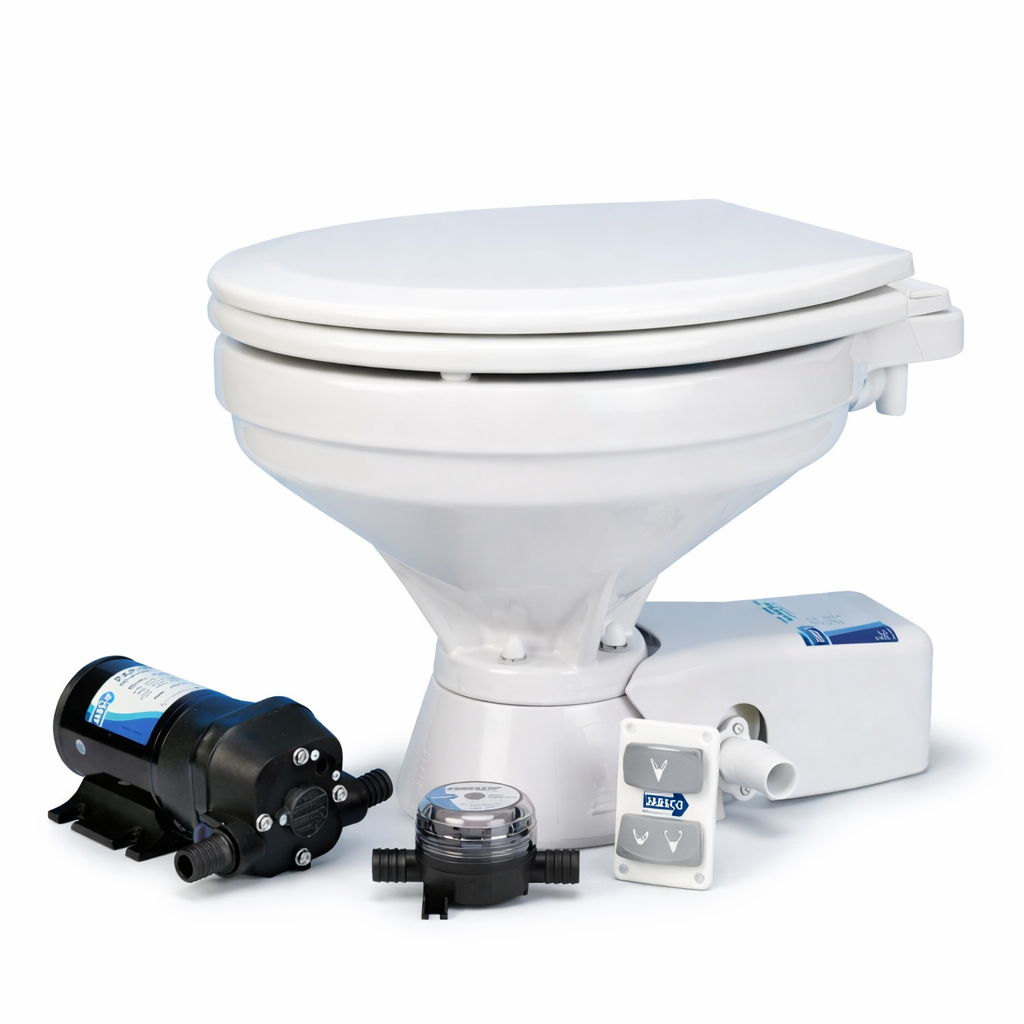 Jabsco Quiet Flush Standardbecken 12 V, Seespülung