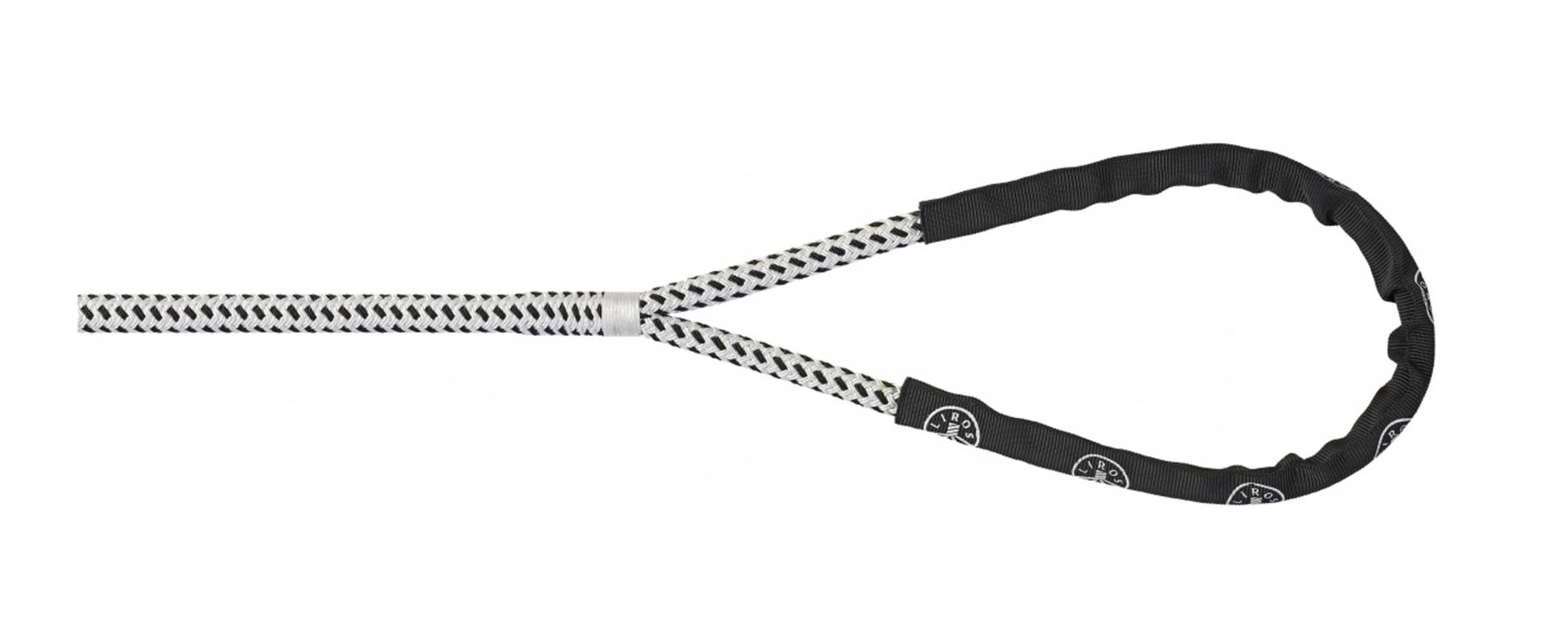 Liros Festmacher Porto mit Auge 40 cm weiß/schwarz, 12 mmØ x 10 Meter