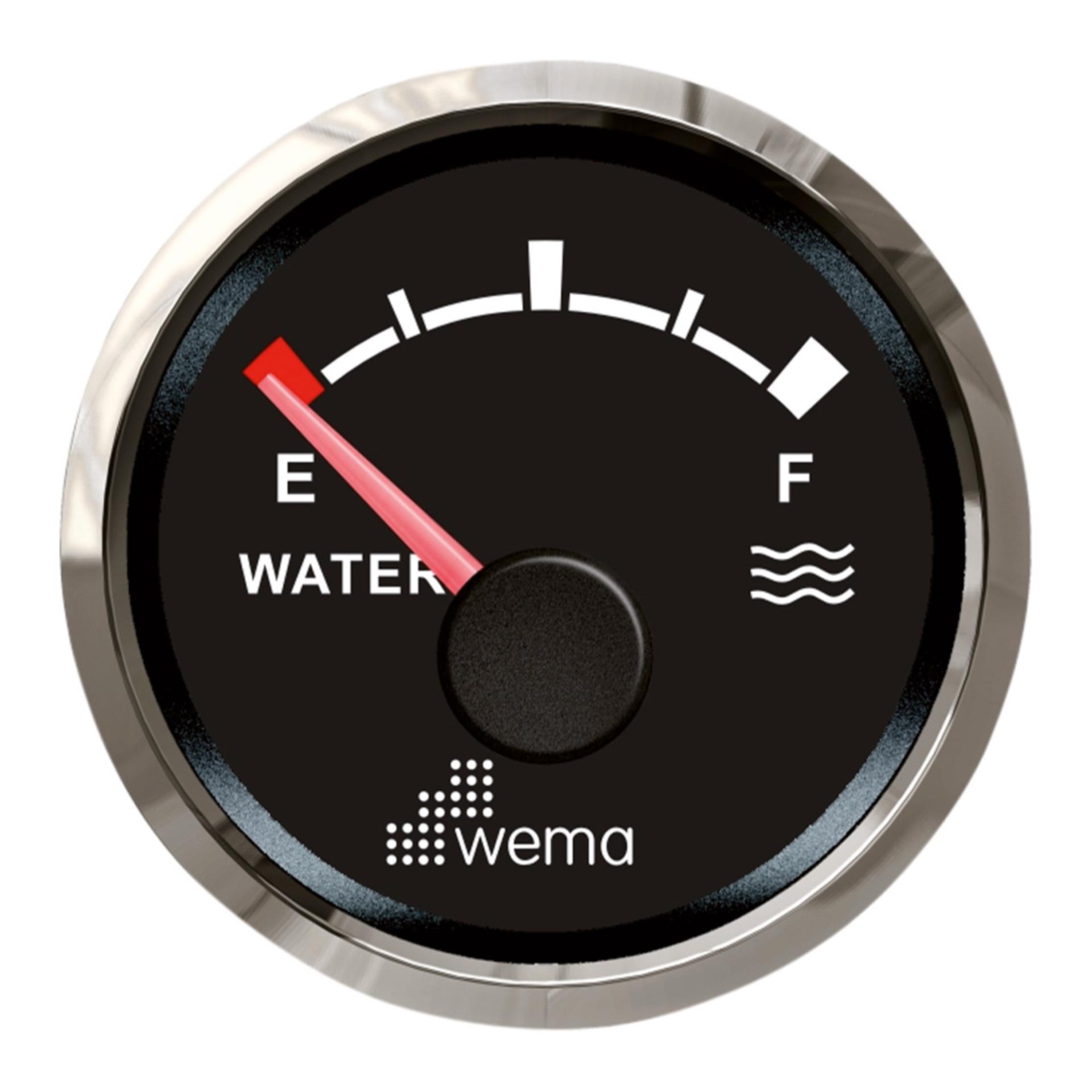 Wema Tankanzeige NMEA2000 Wasser 12 V, schwarz 