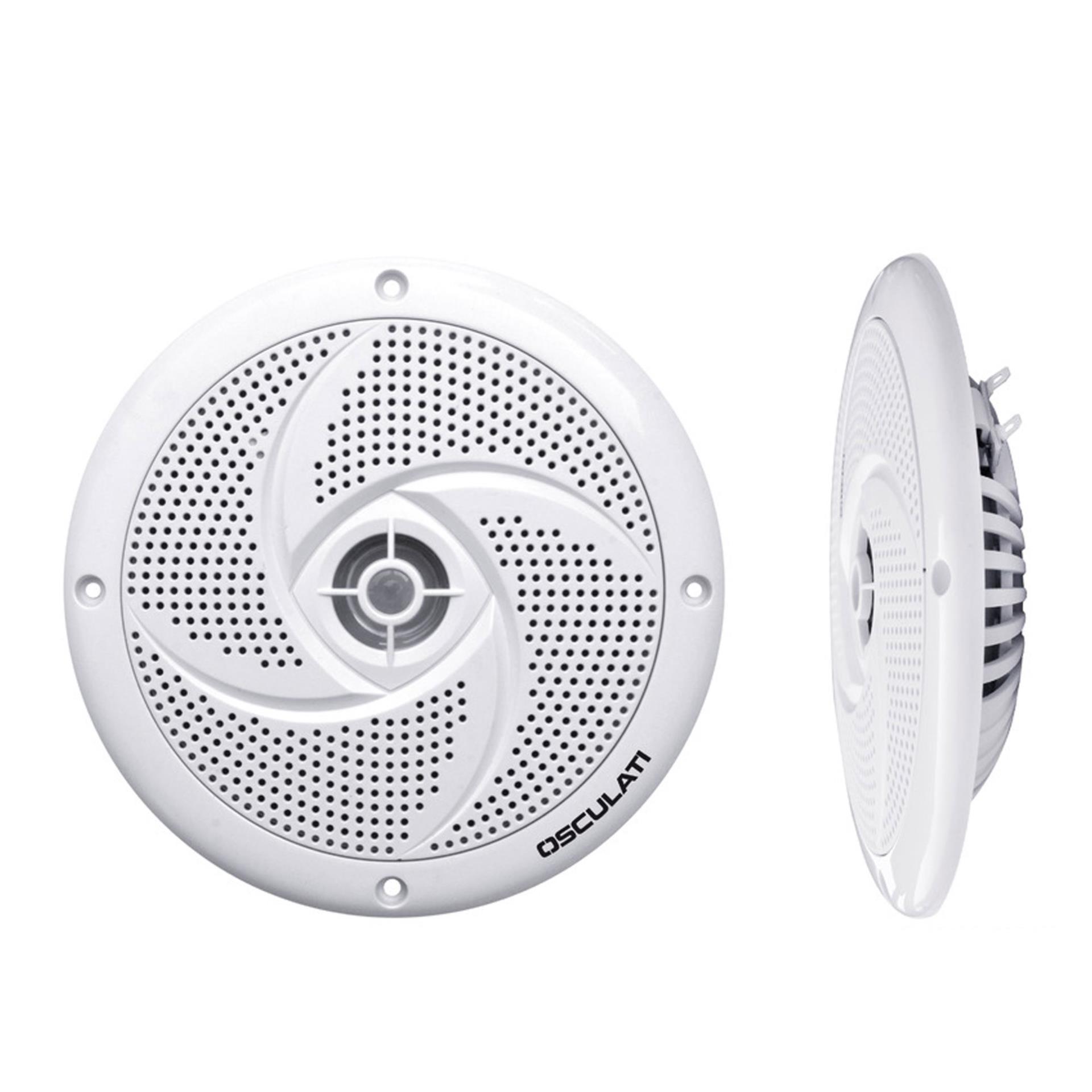 Osculati Marine Lautsprecher Doppelkegel, weiss 2 x 40 W (163 x 119 x 40 mm)