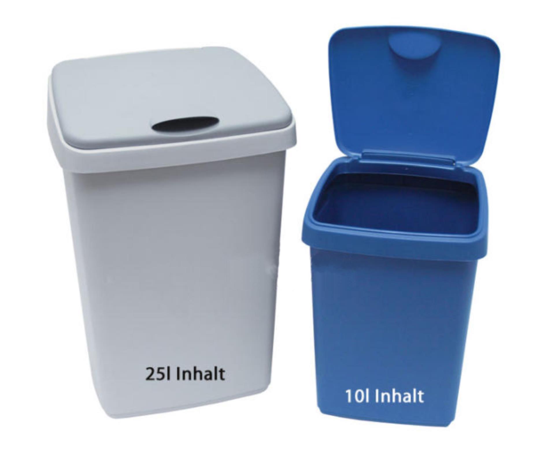 Reimo Abfalleimer 25 Liter, Grau 280 x 320 x 485 mm