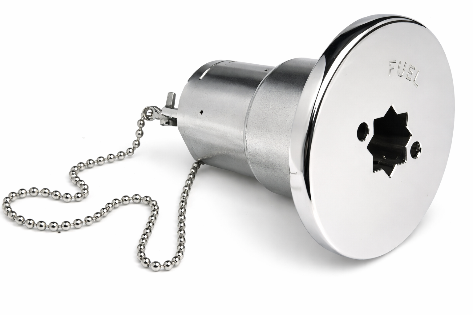 Osculati Edelstahl Einfüllstutzen Fuel, 50 mmØ