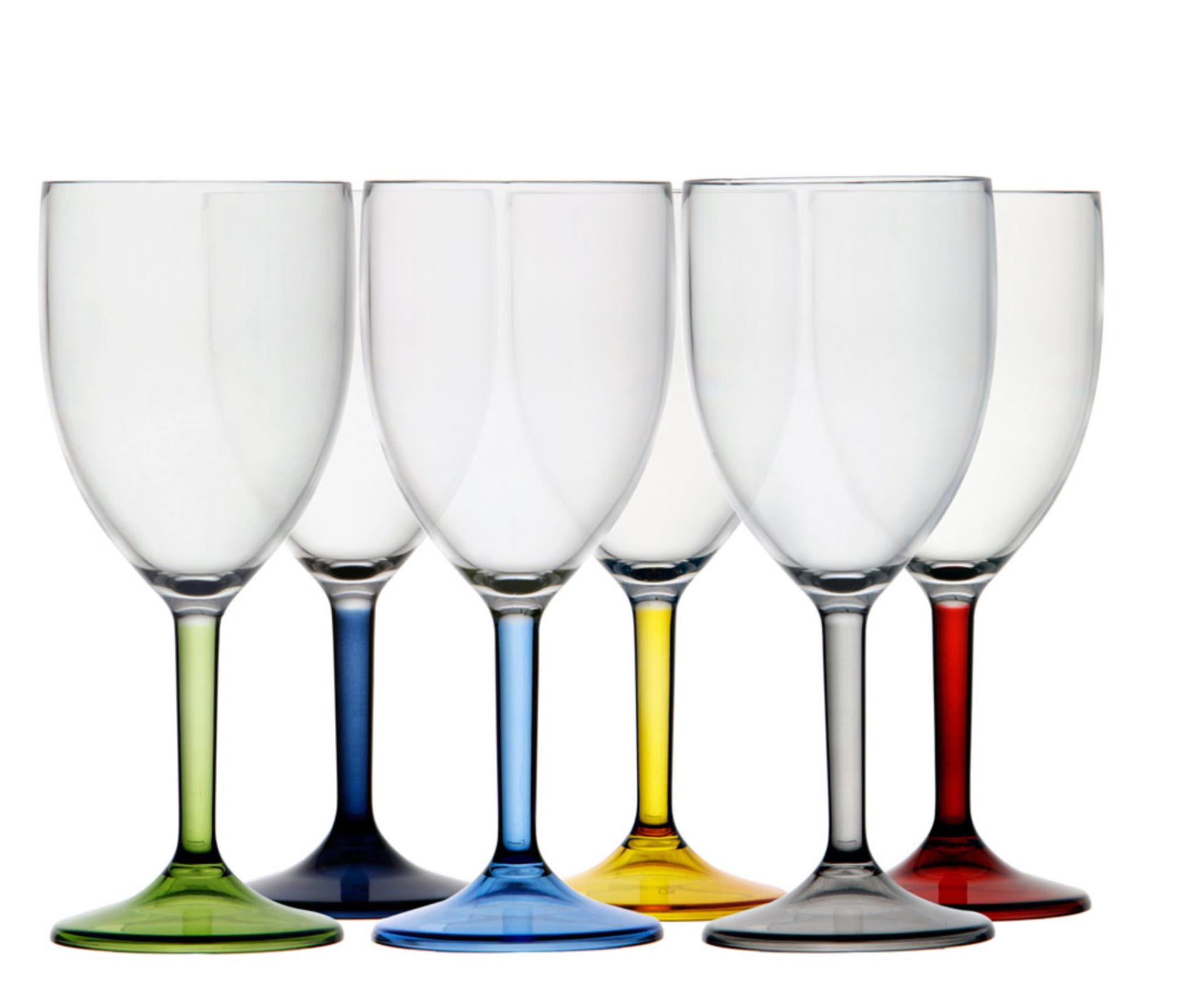 Marine Buisness Glasset Weinkelch bunt 6er Set 18,6cm hoch