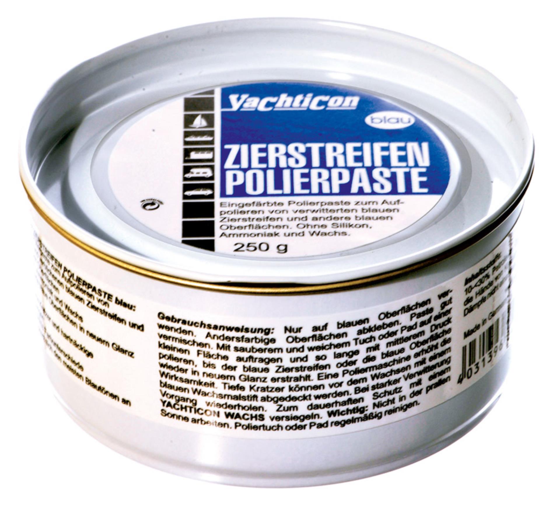 Yachticon Zierstreifen Polierpaste blau, 250 ml