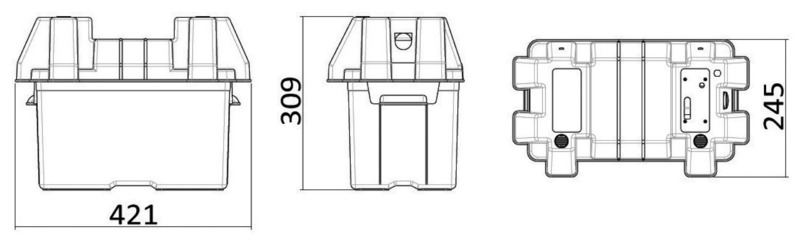 Osculati Batteriebox mit Anschlüssen & USB Ladebuchse Osculati Batteriebox mit Anschlüssen & USB Ladebuchse
