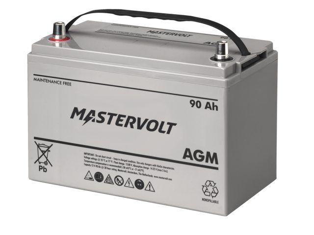 Mastervolt AGM Batterie, 90 Ah (330 x 173 x 212 / 237 mm, 30 kg)