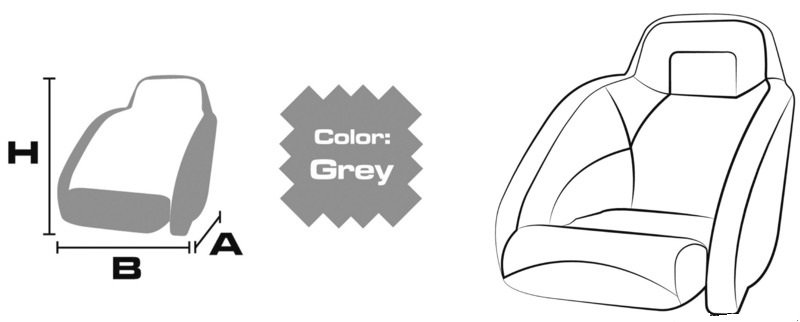 Osculati Stoffabdeckung für Bootssitze, 60 x 60 x 65 cm