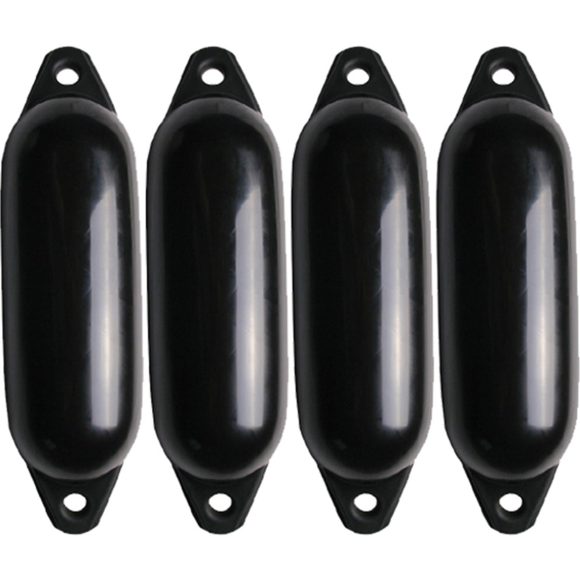 Majoni Talamex Star Fender schwarz, 40 x 10 cm, 4er Set
