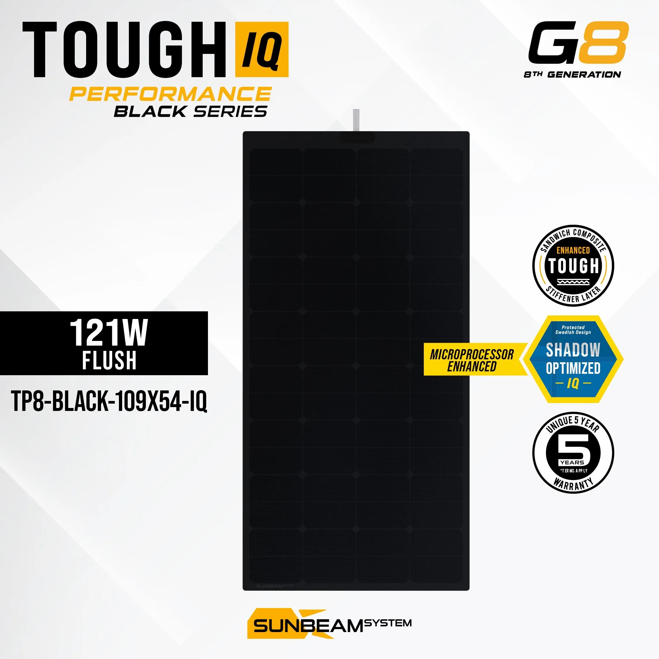 SUNBEAMsystem Solarpanel Tough G8 Performance IQ 121 W, schwarz