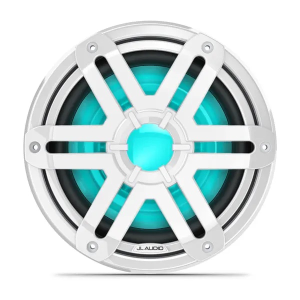 JL Audio M200 LED Marinesubwoofer, 10-Zoll weißer Sportgrill