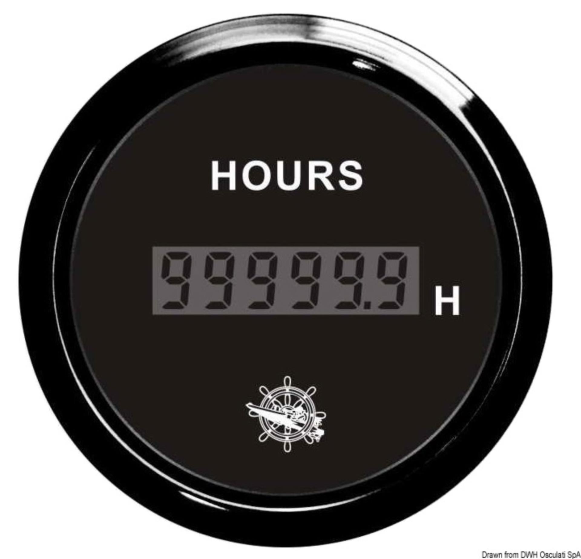 Osculati Digitales Zählwerk, schwarz/schwarz