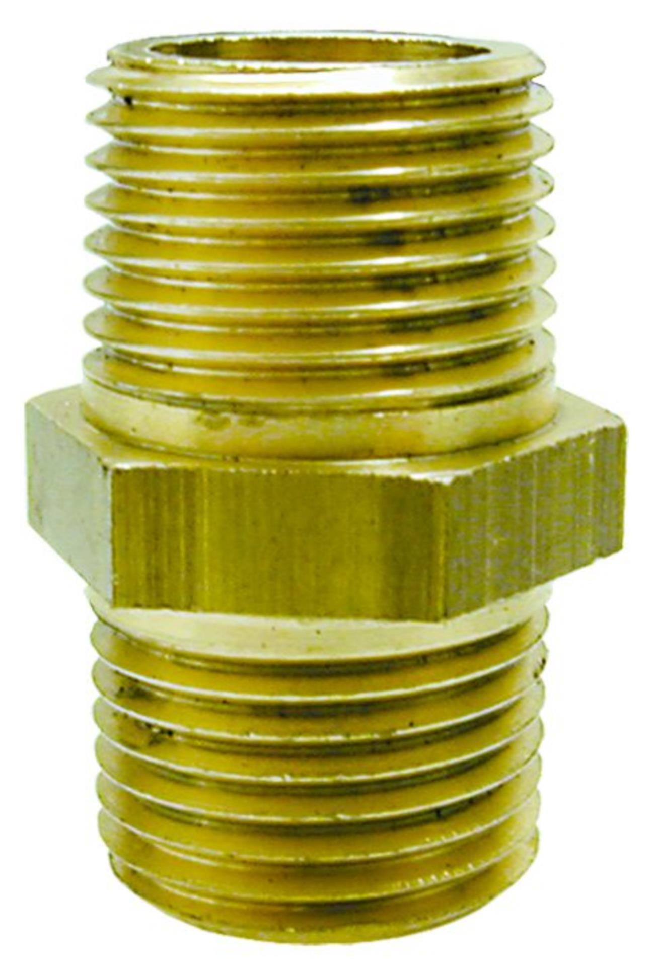 Messing 58 Doppelnippel Messing 58 Außengewinde 1/4 "