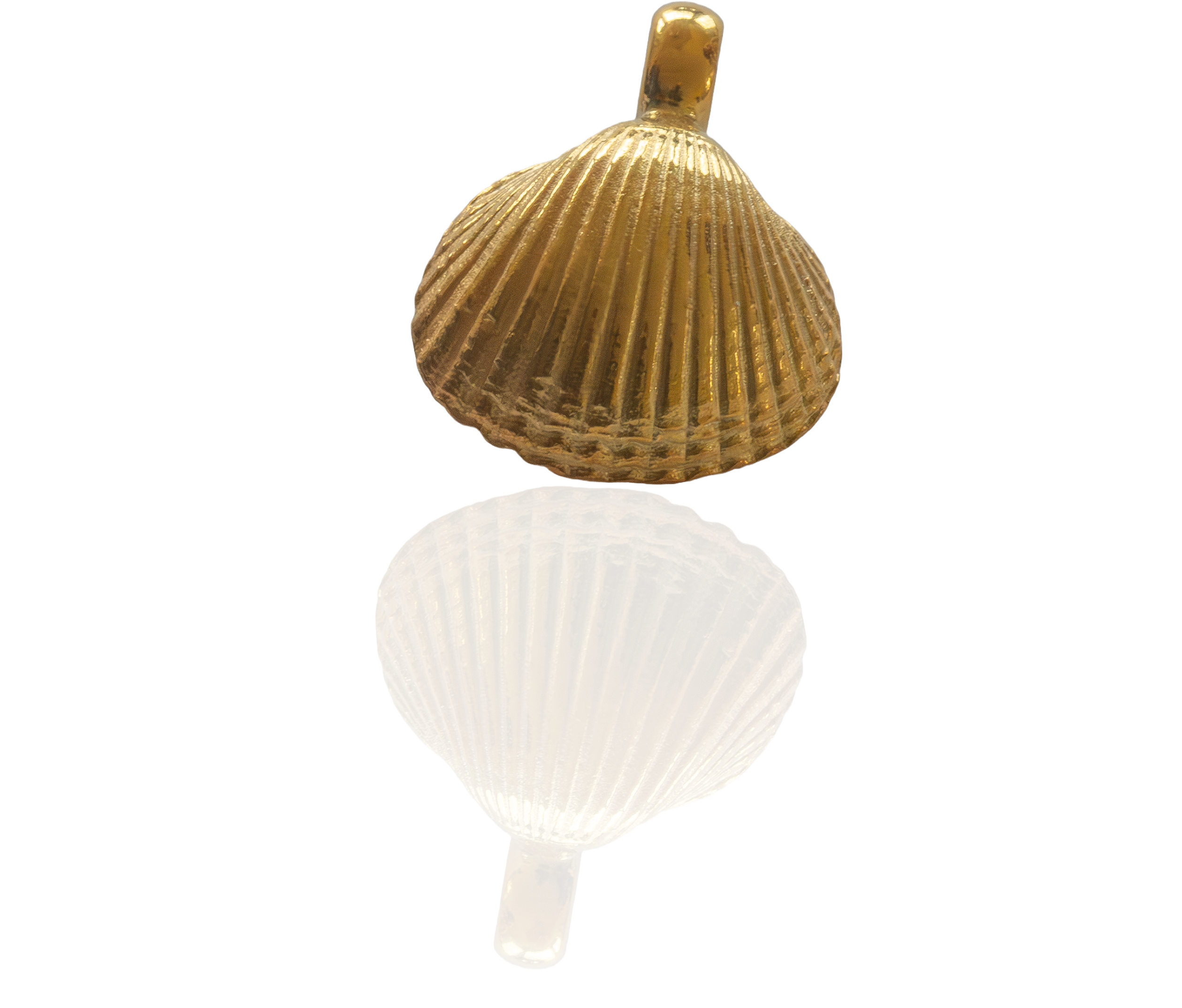 WattenLiebe Herzmuschel Kettenanhänger 925/- Silber vergoldet (Größe 21 mm)