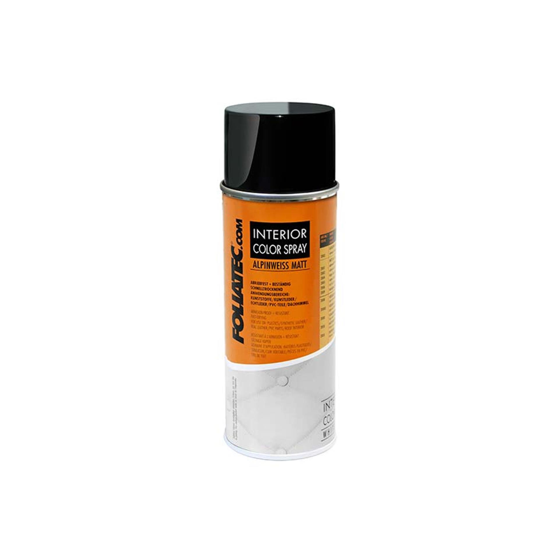 Foliatec Lederfarbe INTERIOR COLOR  Spray Alpinweiß, 400 ml
