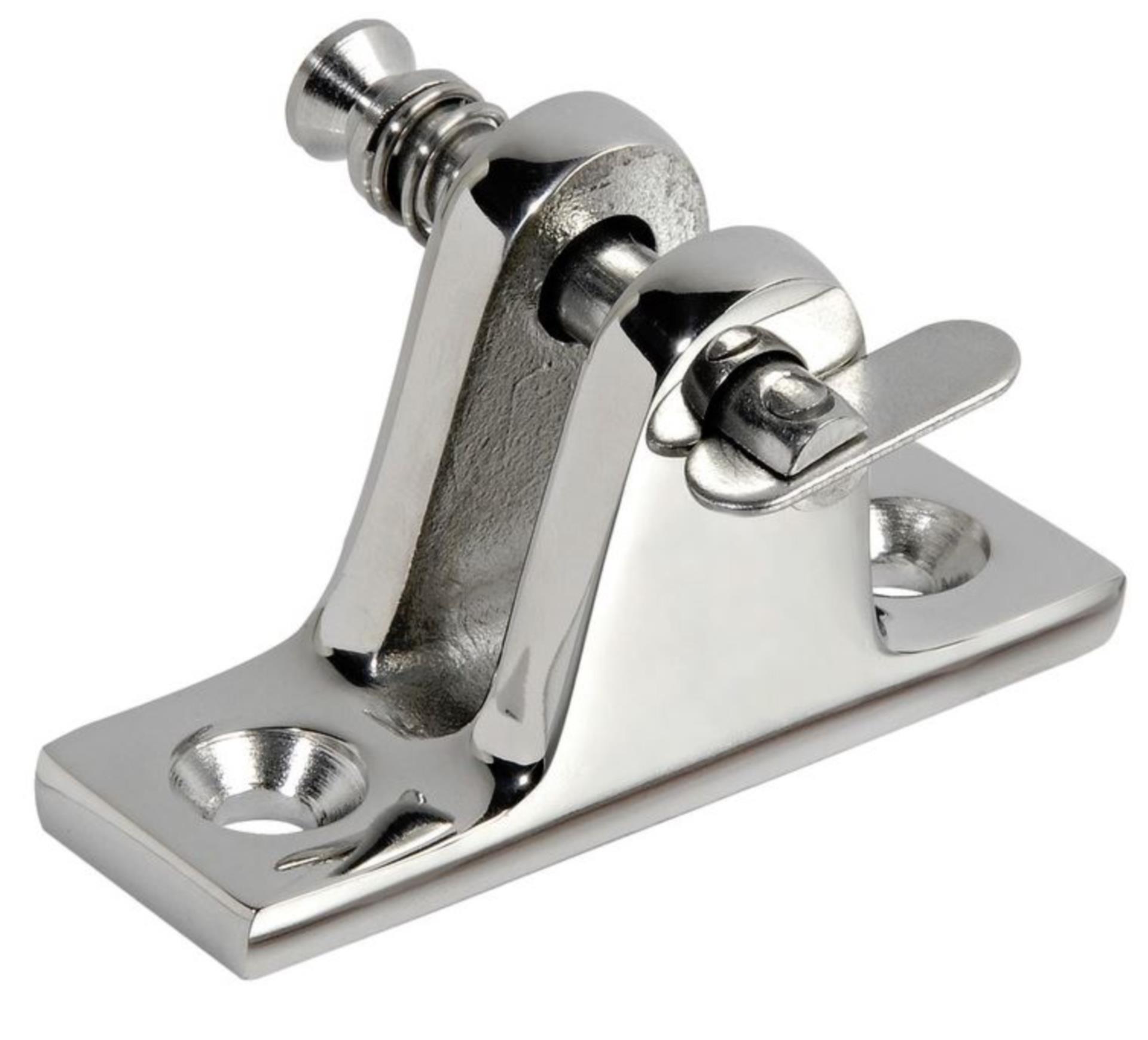 Osculati Verdeckhalter Edelstahl, schräg 80° mit Steckpin