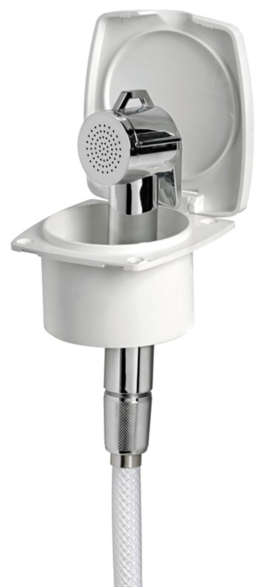 Cockpitdusche NEW EDGE weiß mit 2,5 Meter Schlauch