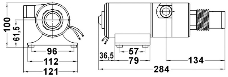 Osculati Fäkalienpumpe & Zerhacker ECO, 24 V / 4,5 A