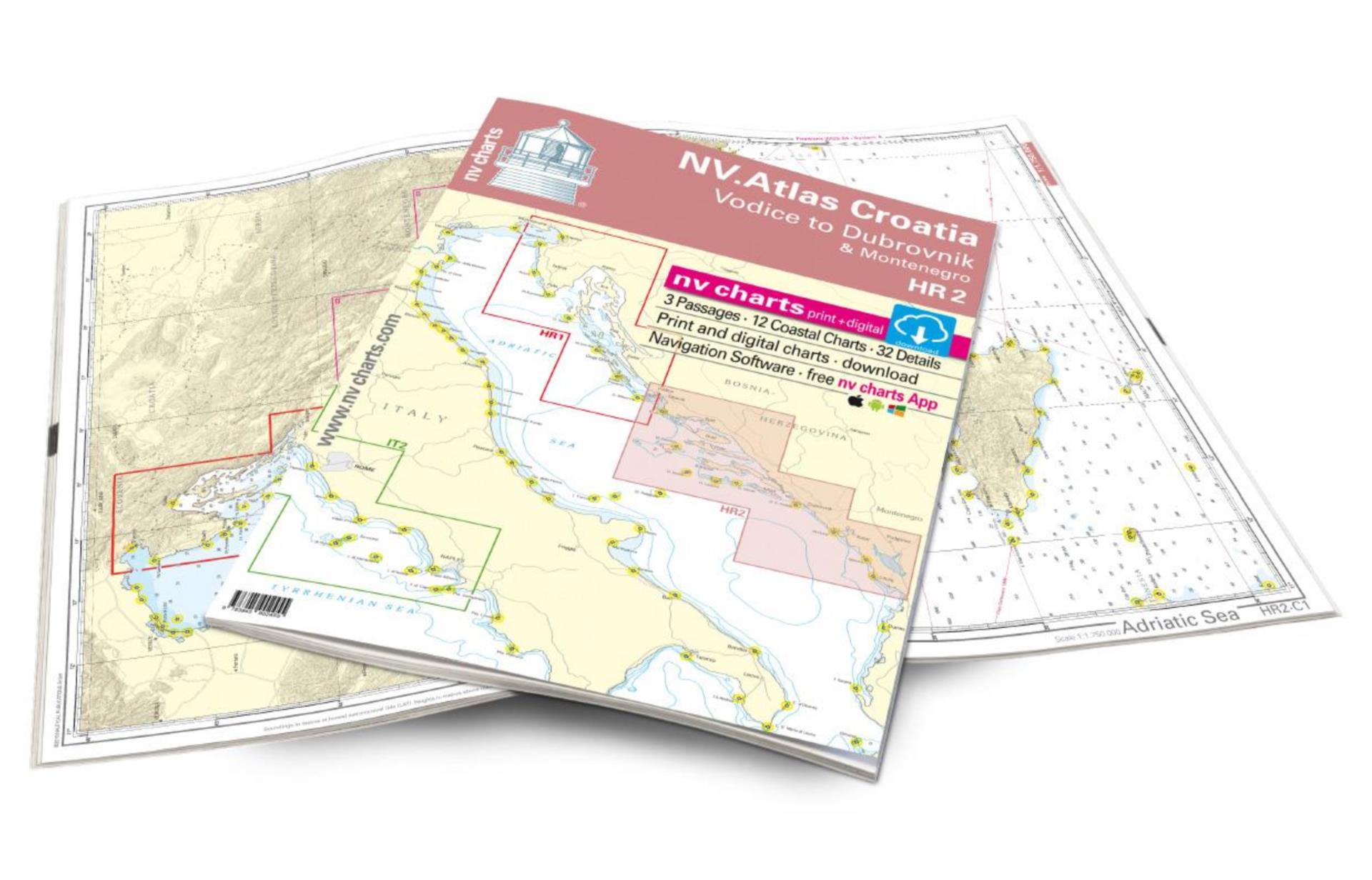 Nautischer Verlag NV Atlas Croatia HR 2 - Vodice to Dubrovnik & Montenegro