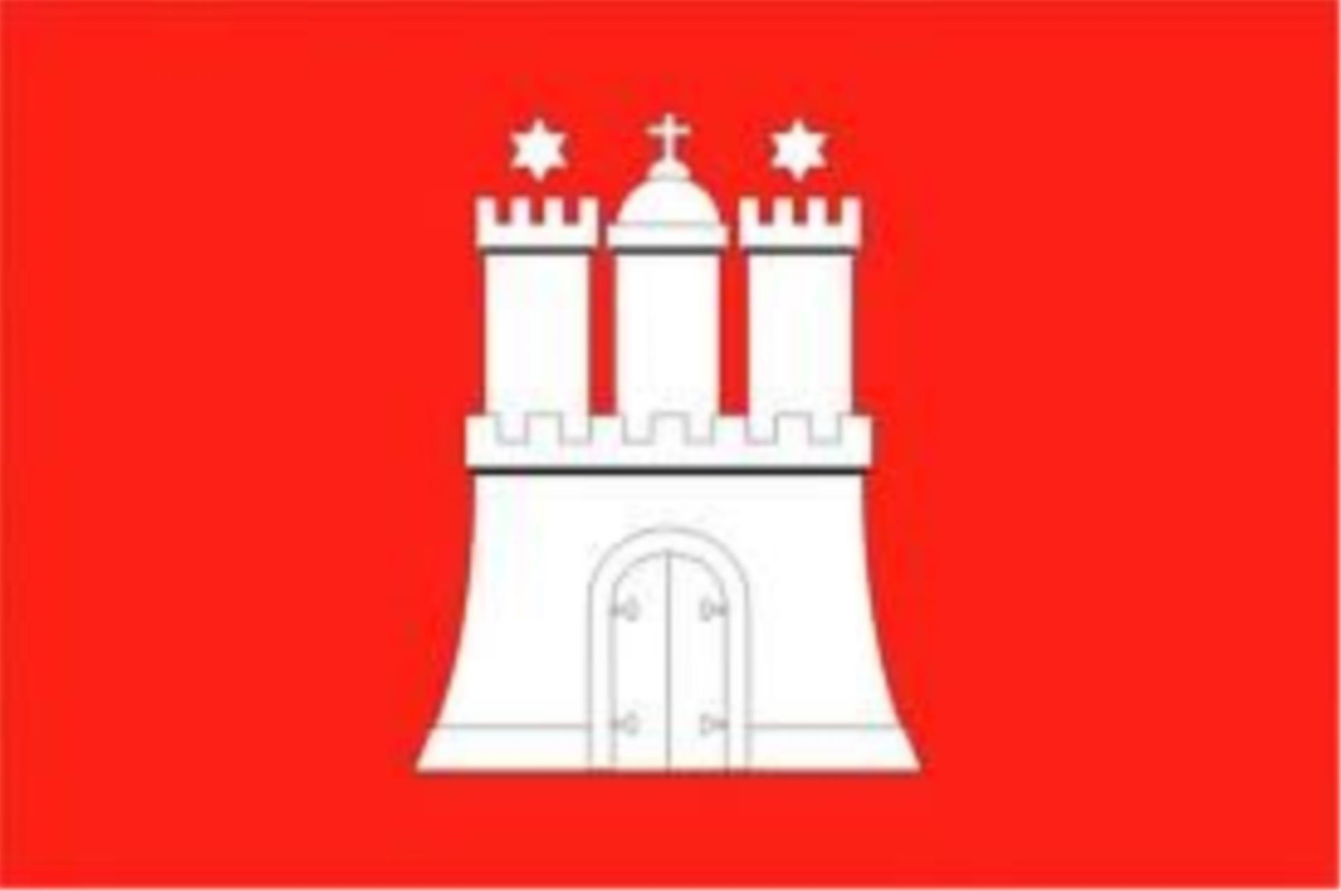 Talamex Flagge Hamburg, 50 x 75 cm