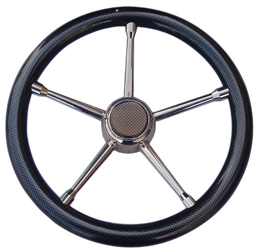 Osculati Lenkrad mit weichem Polyurethan 350 mmØ, Carbon