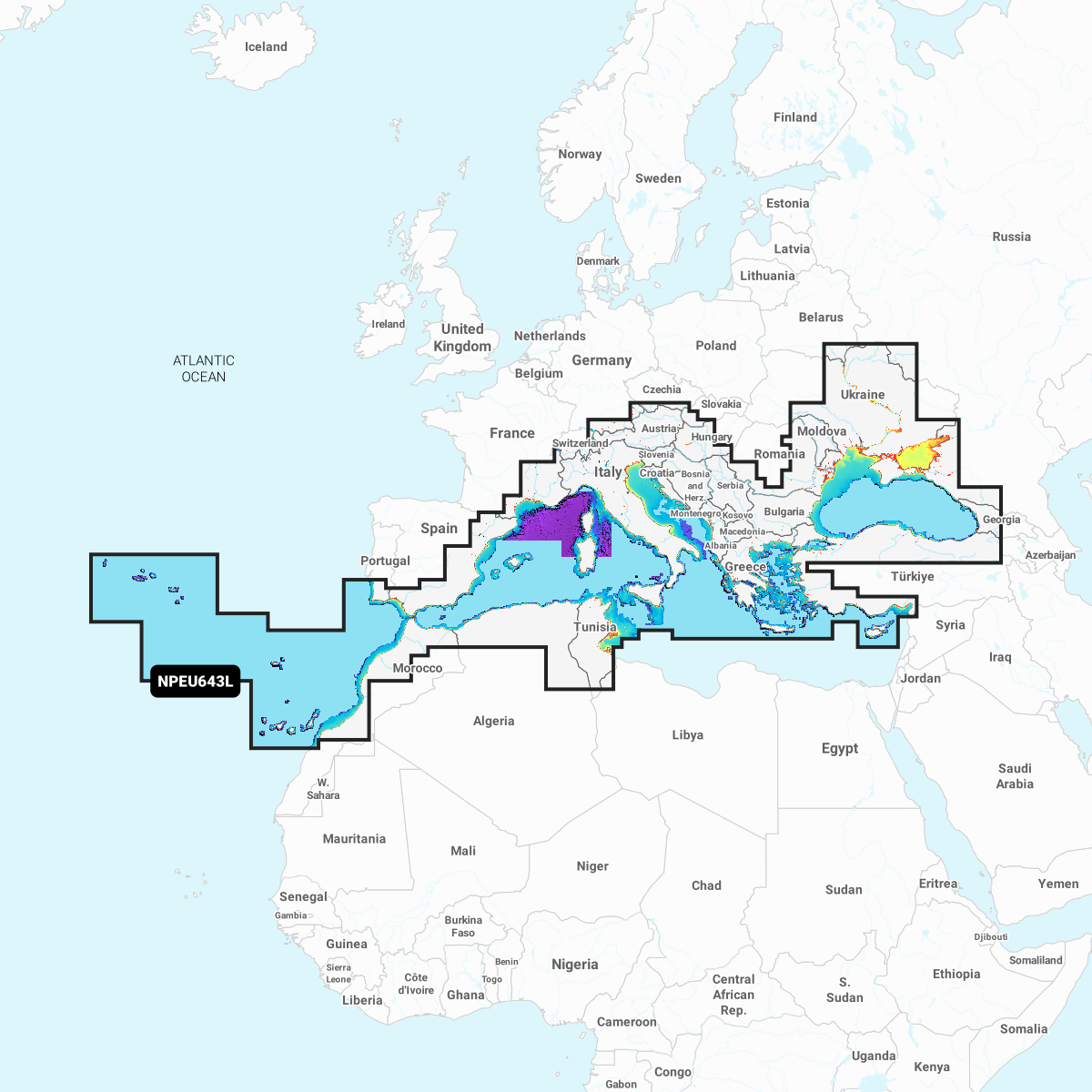 NAVIONICS PLATINUM+ EU643L Mediterranean & Black Sea