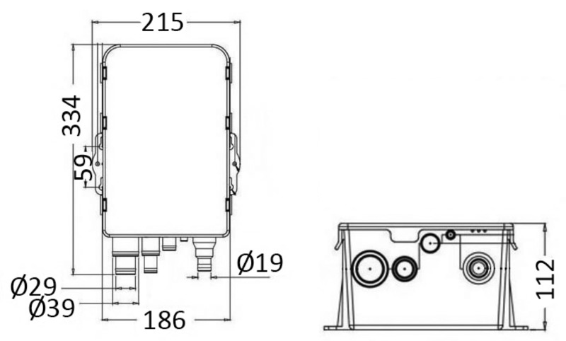 Osculati Duschabsaugsystem, 12 V (334 x 200 x 112 mm) Osculati Duschabsaugsystem, 12 V (334 x 200 x 112 mm)