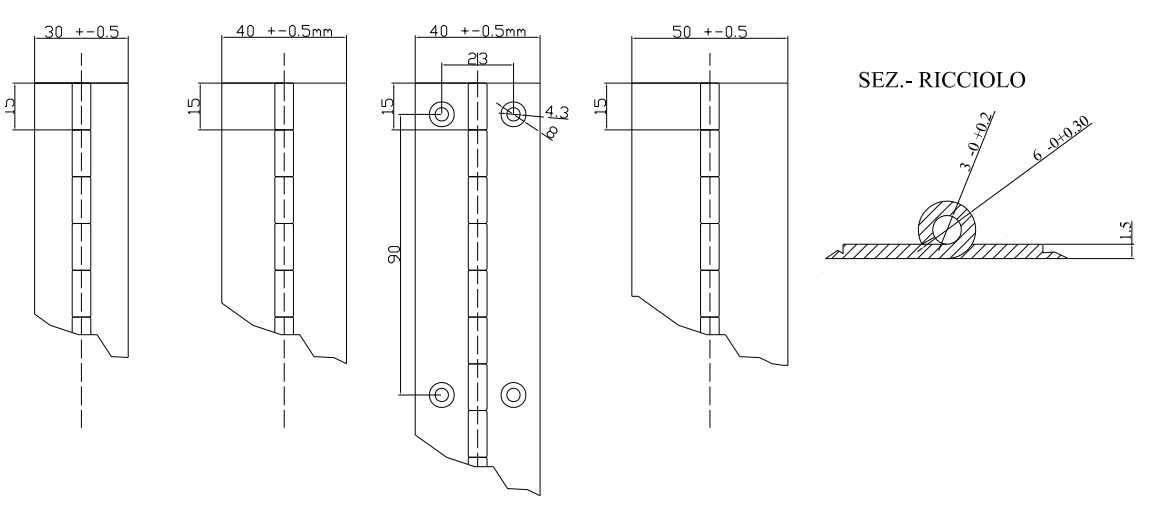 Osculati Edelstahl Klavierband 30 mm, 0,8 mm (2 Meter)