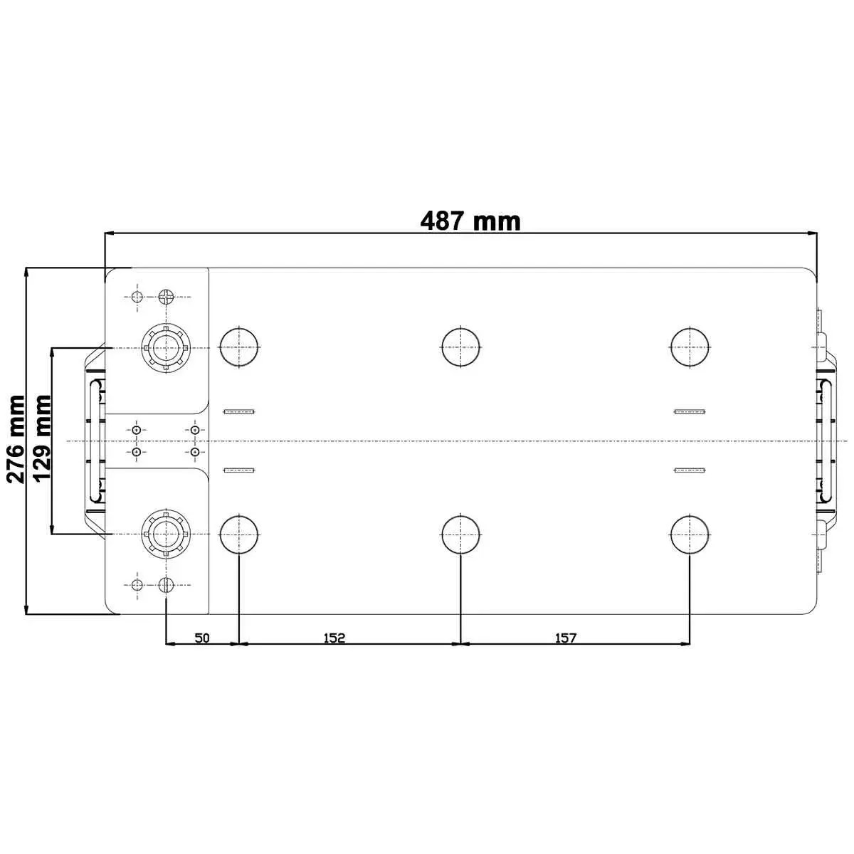 Vetus AGM Batterie 185 Ah, 514 x 274 x 242 mm, 56,2 kg Vetus AGM Batterie 185 Ah, 514 x 274 x 242 mm, 56,2 kg