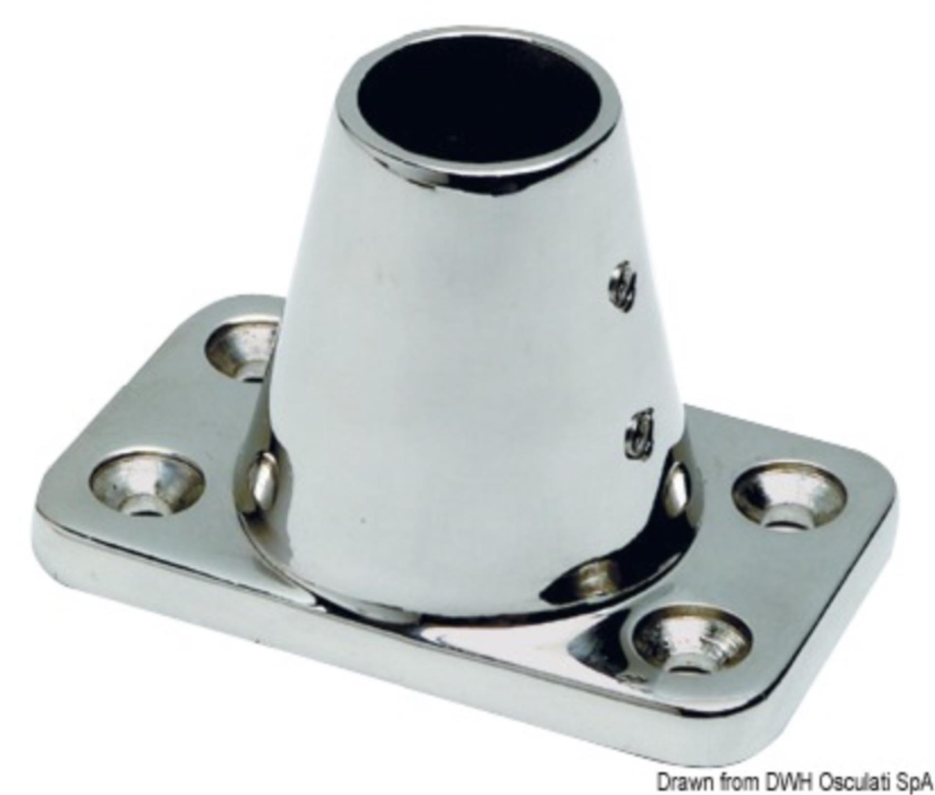 Relingsfuß geneigt 7° 90 x 56 mm