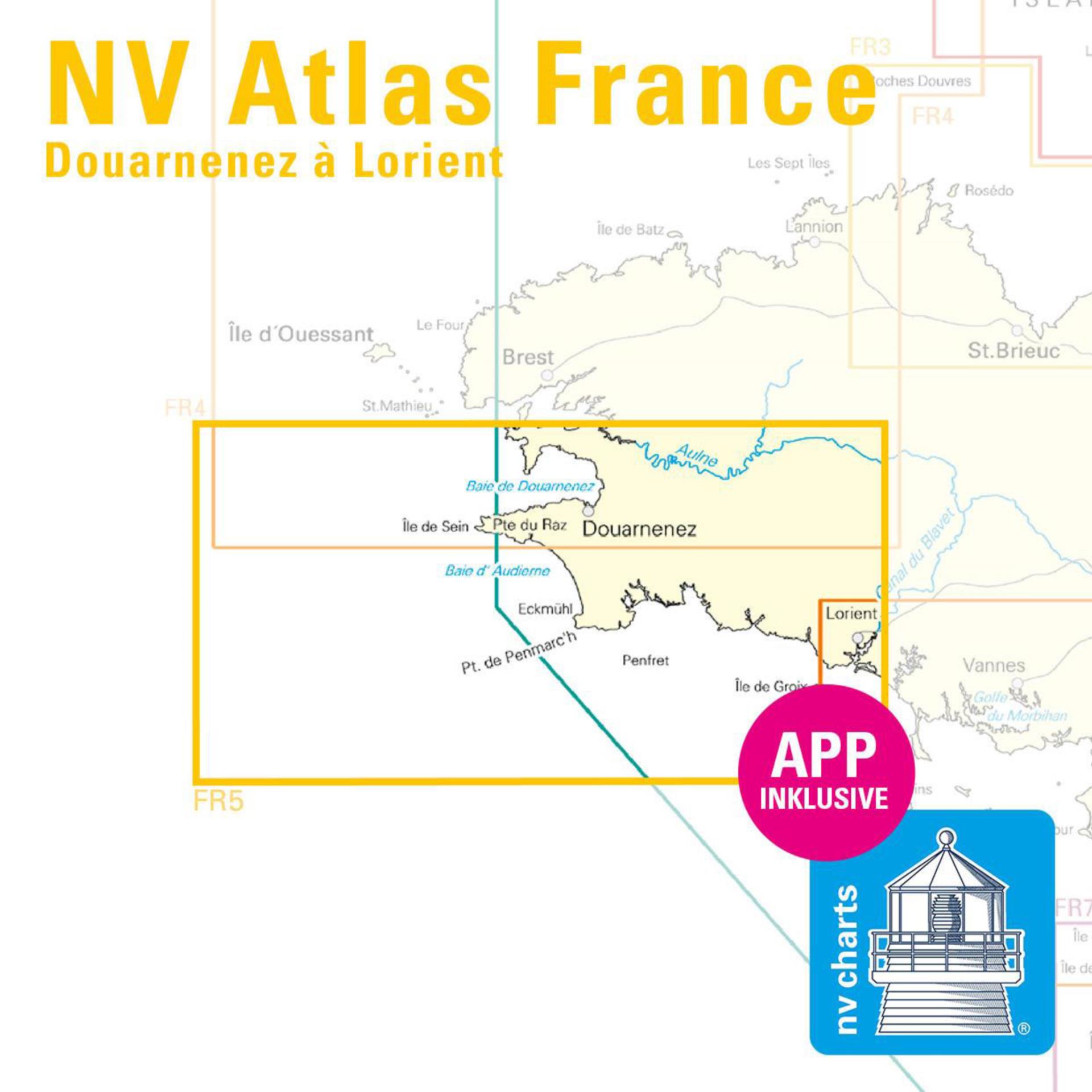 Nautischer Verlag NV Atlas FR5 Douarnenez à Lorient 