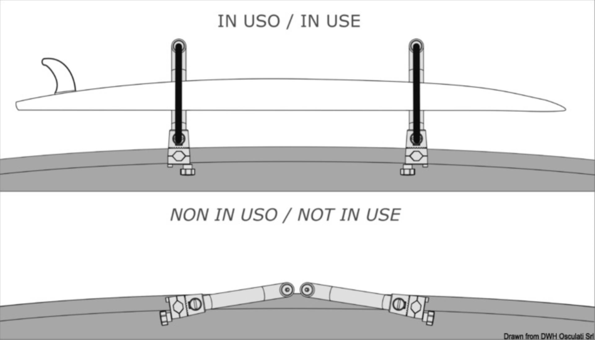 Osculati Deluxe SUP- oder Gangway Halterung, Edelstahl Osculati Deluxe SUP- oder Gangway Halterung, Edelstahl