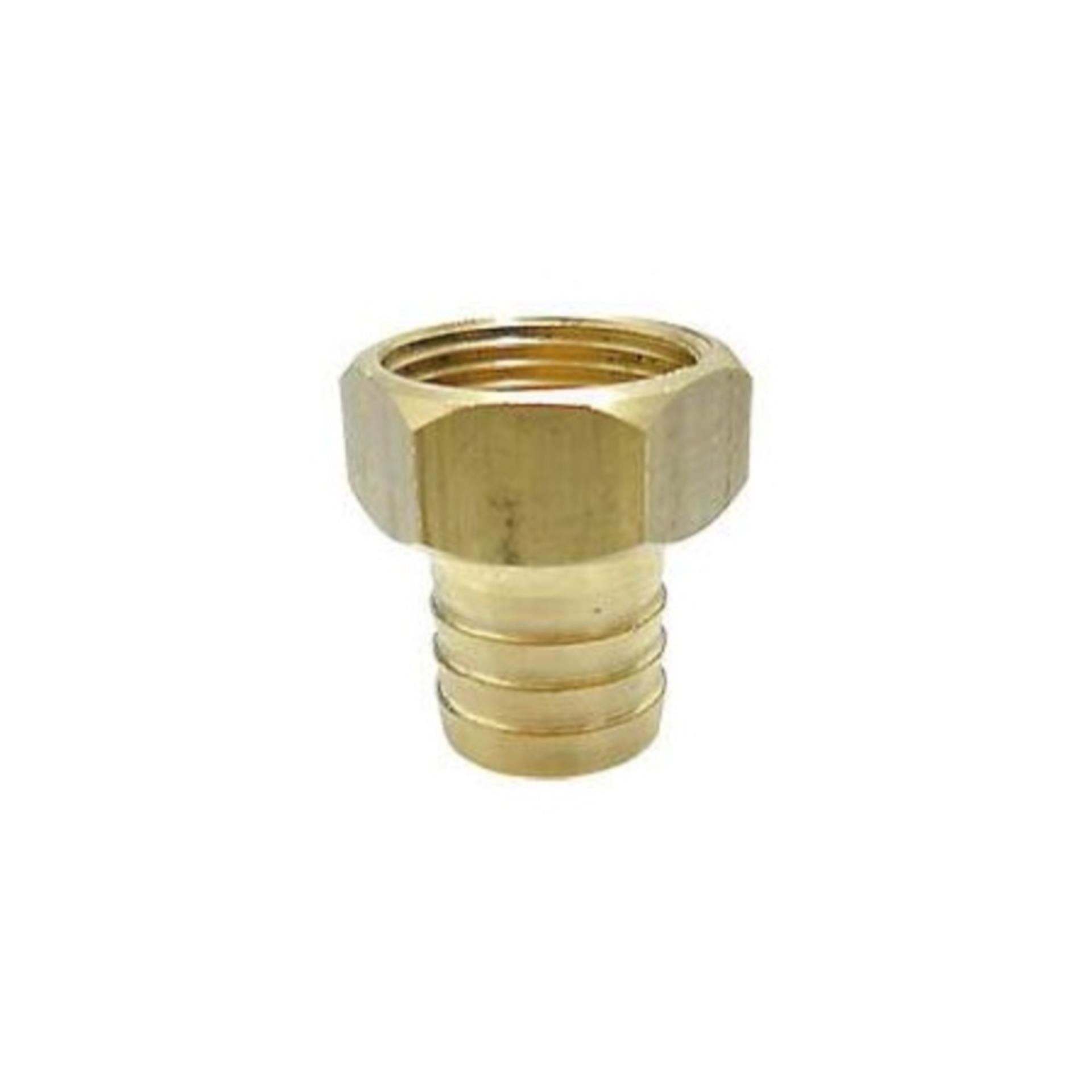 Messing 58 Schlauchtülle Messing 58, Gewinde 3/8" für Schlauch 9 mmØ