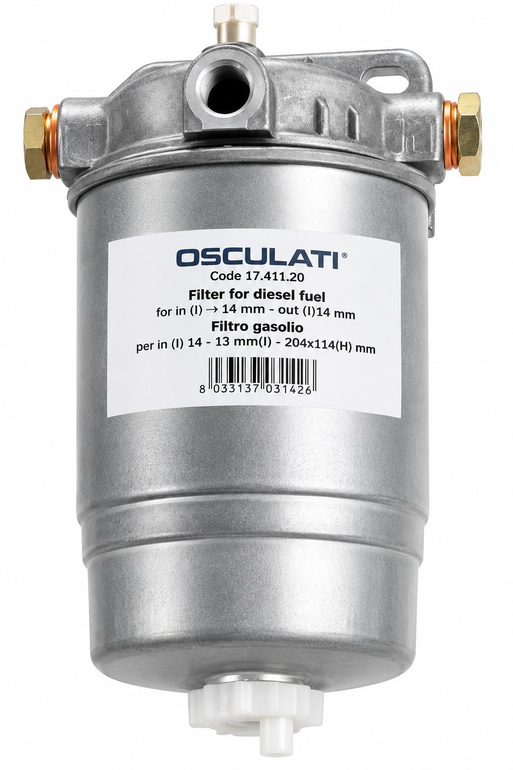 Osculati Filter / Wasserabscheider für Diesel 80 ltr/h