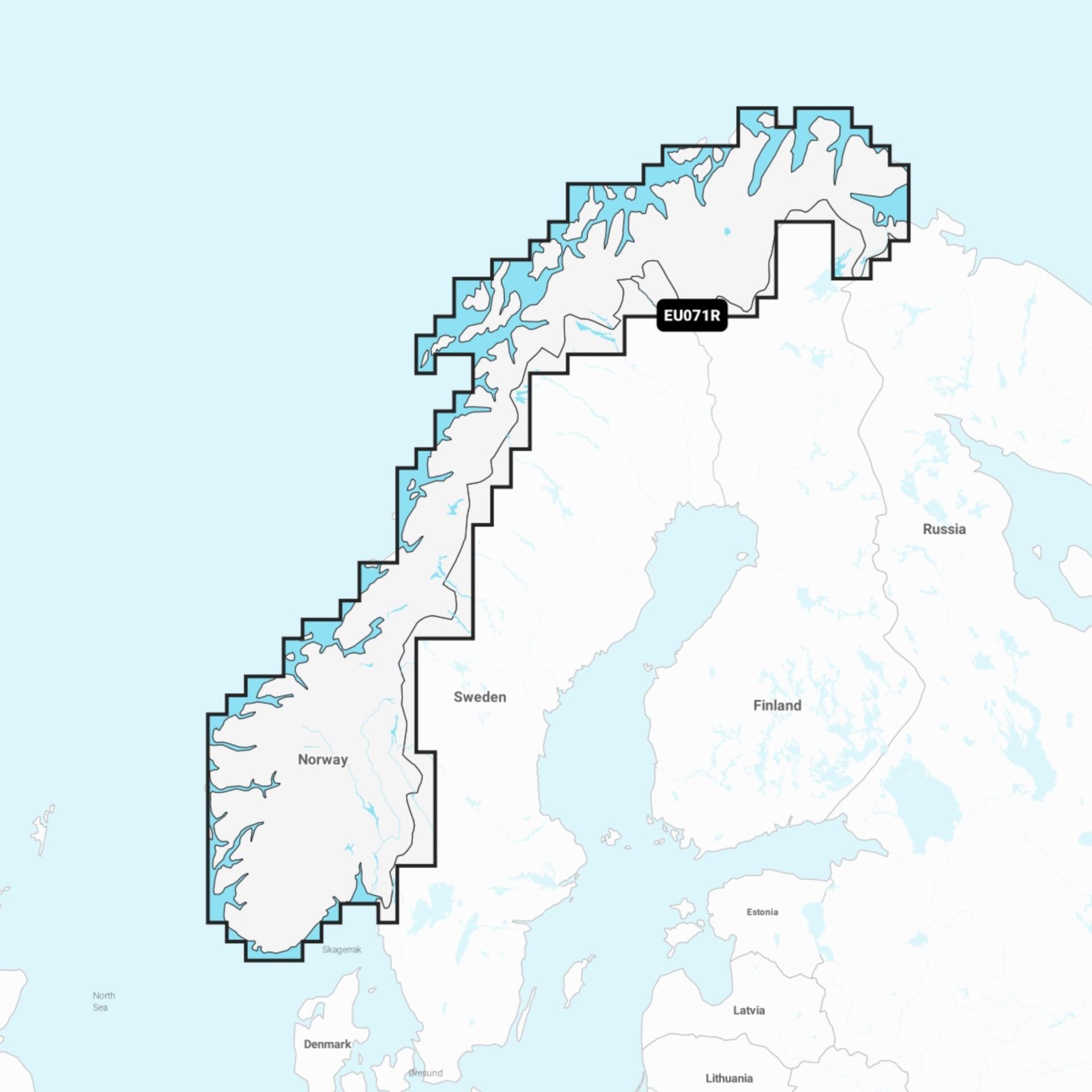 NAVIONICS+ Regular Norwegen Seen und Flüsse