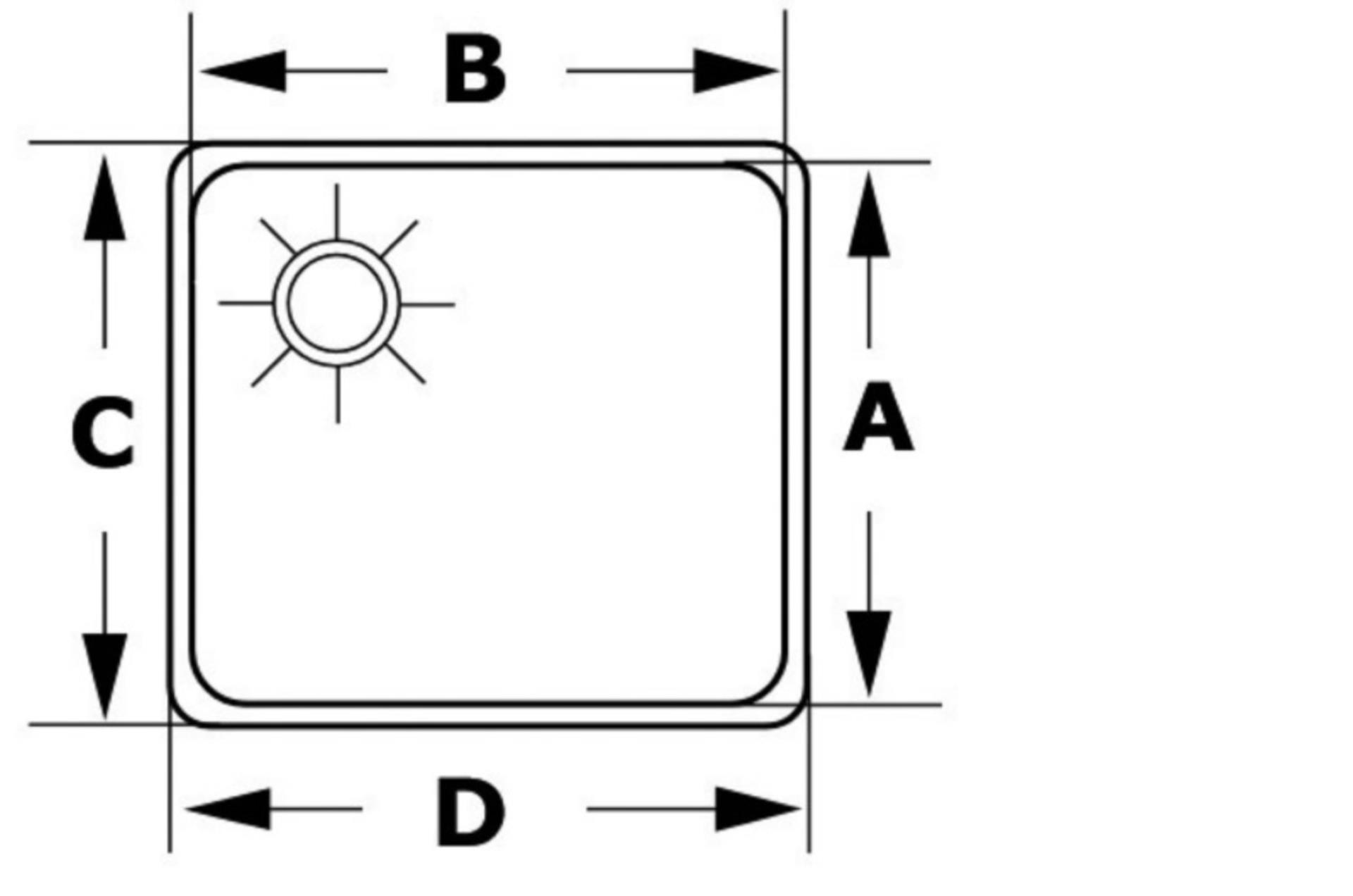 Osculati Waschbecken Edelstahl, 260 x 325 mm Osculati Waschbecken Edelstahl, 260 x 325 mm