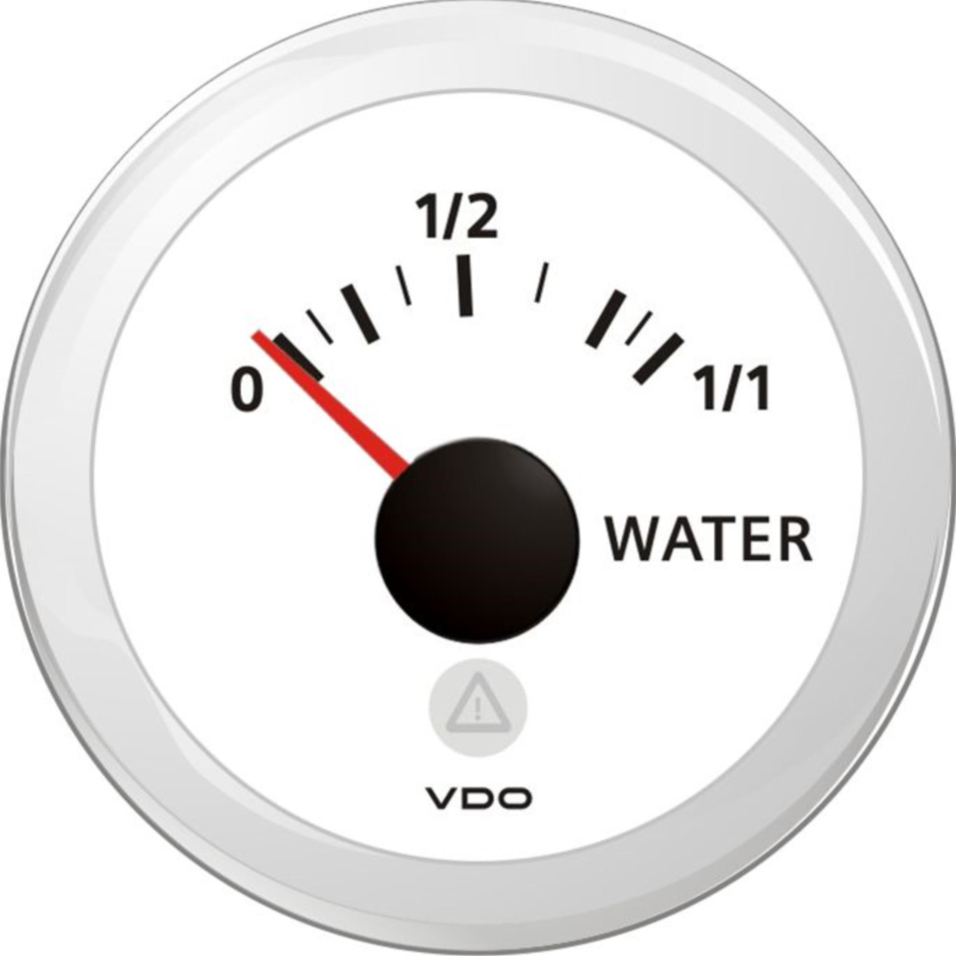 VDO Frischwassertankanzeige 12 V 52mmØ, weiß