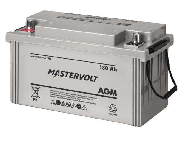 Mastervolt AGM Batterie, 130 Ah (410 x 177 x 225 / 228 mm, 37 kg)