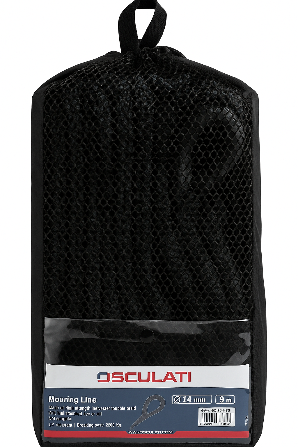Osculati Festmacher mit Auge Dockline schwarz, 24 mmØ x 15 Meter 