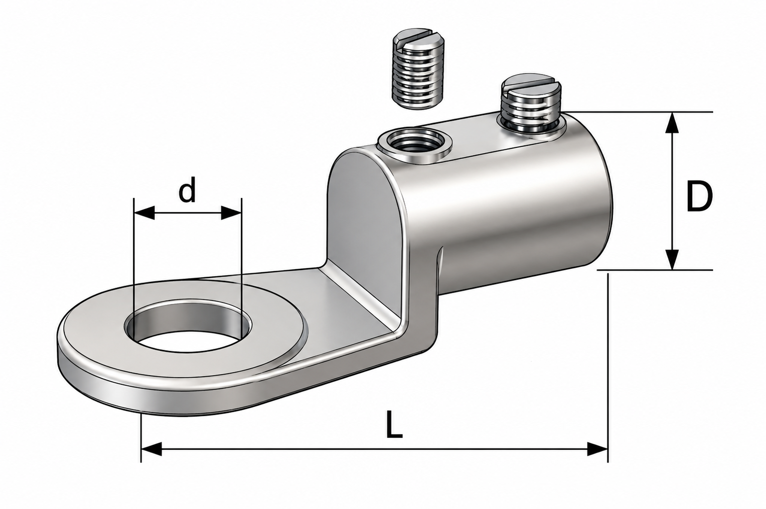 Osculati Kabelklemme für 70 mm Kabel, Auge 12 mmØ (6er Set)