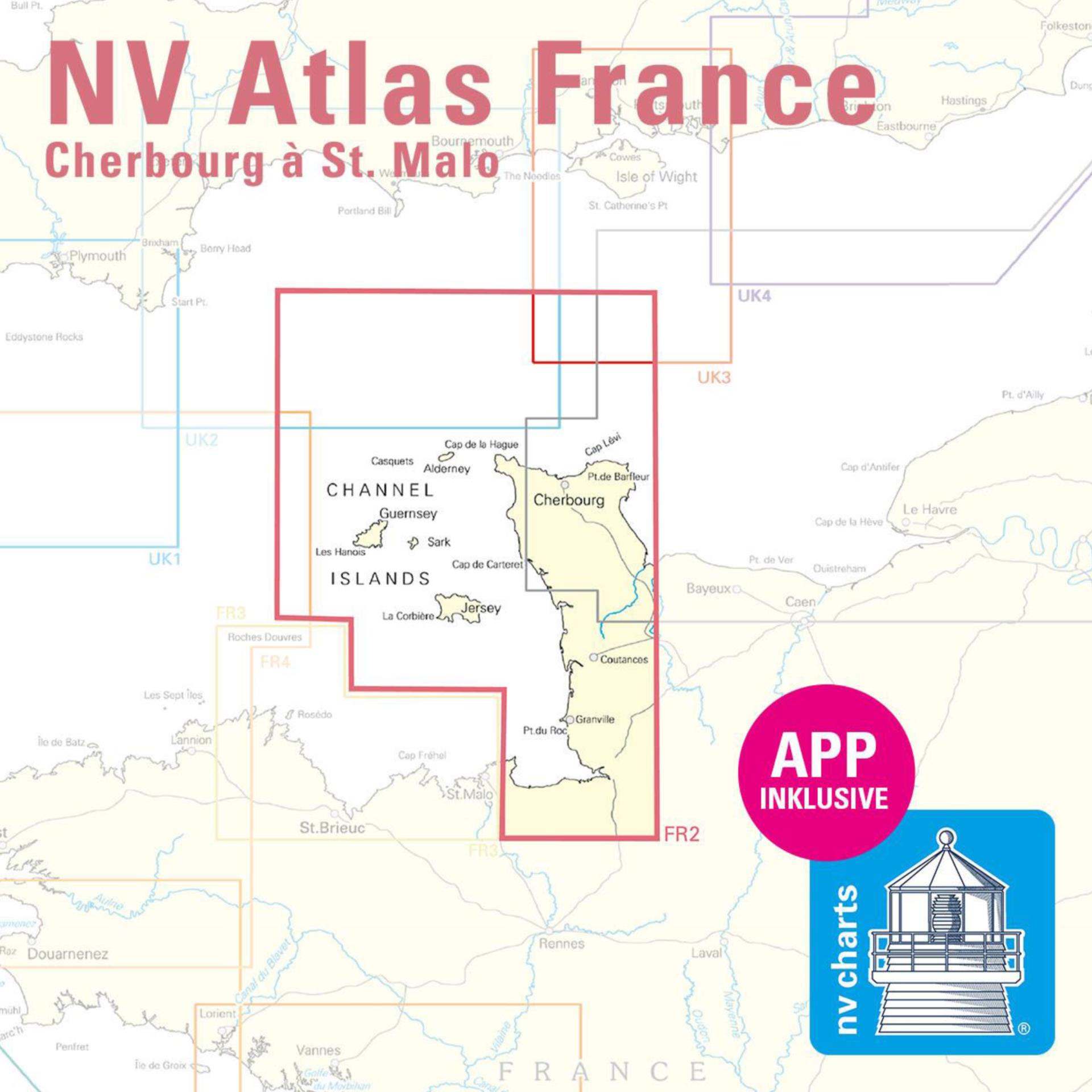 Nautischer Verlag NV Atlas FR2 Cherbourg à St. Malo