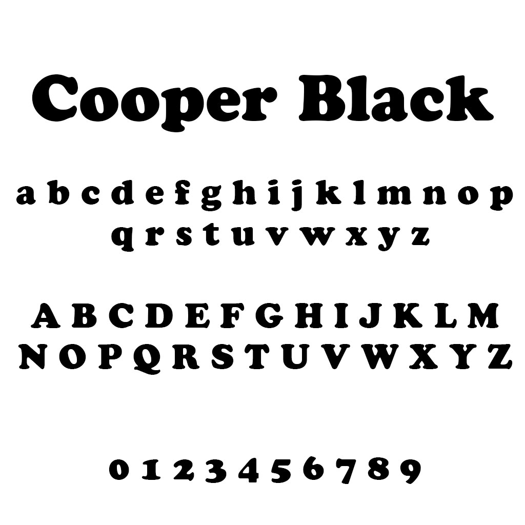 Gründl Schriftart Cooper Black, 81 - 110 mm Gründl Schriftart Cooper Black, 81 - 110 mm