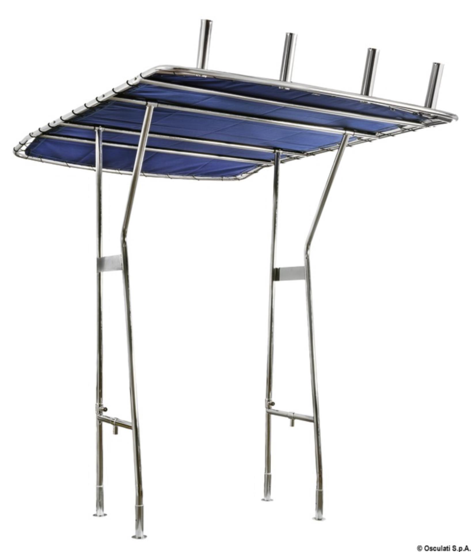 Osculati T-Top Edelstahl mit 4er Angelrutenhalter