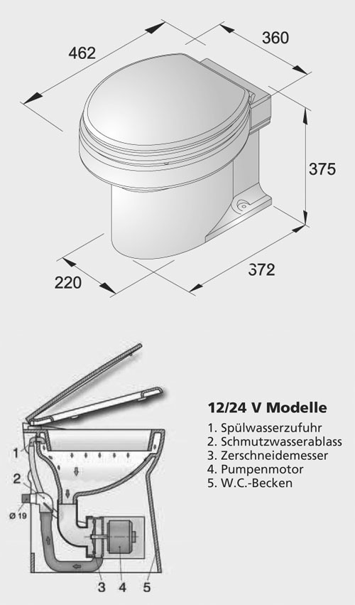 Vetus Marinetoieltte TMWQ12, 12V