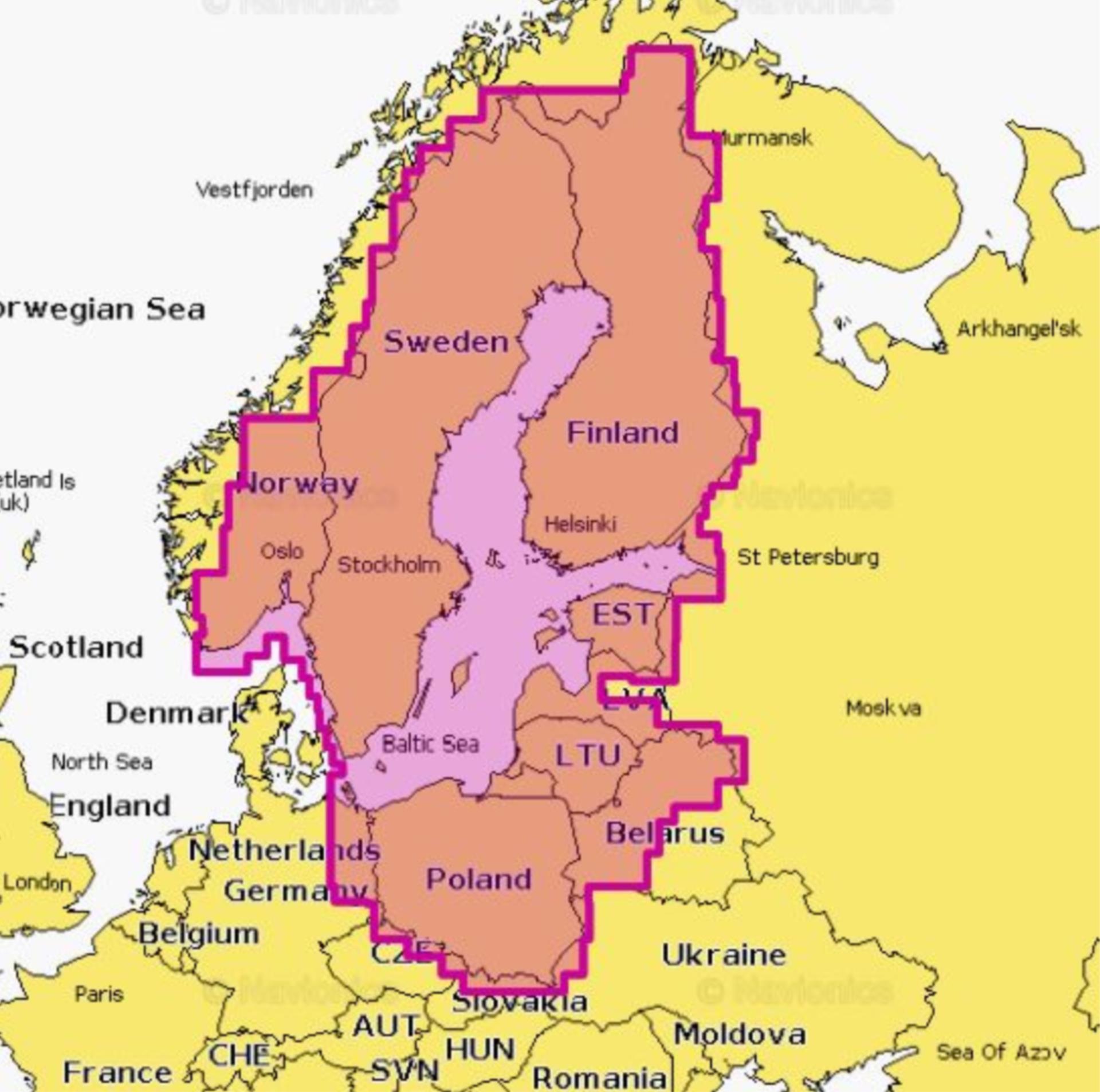 Navionics+ XL9 Baltic Sea 44XG