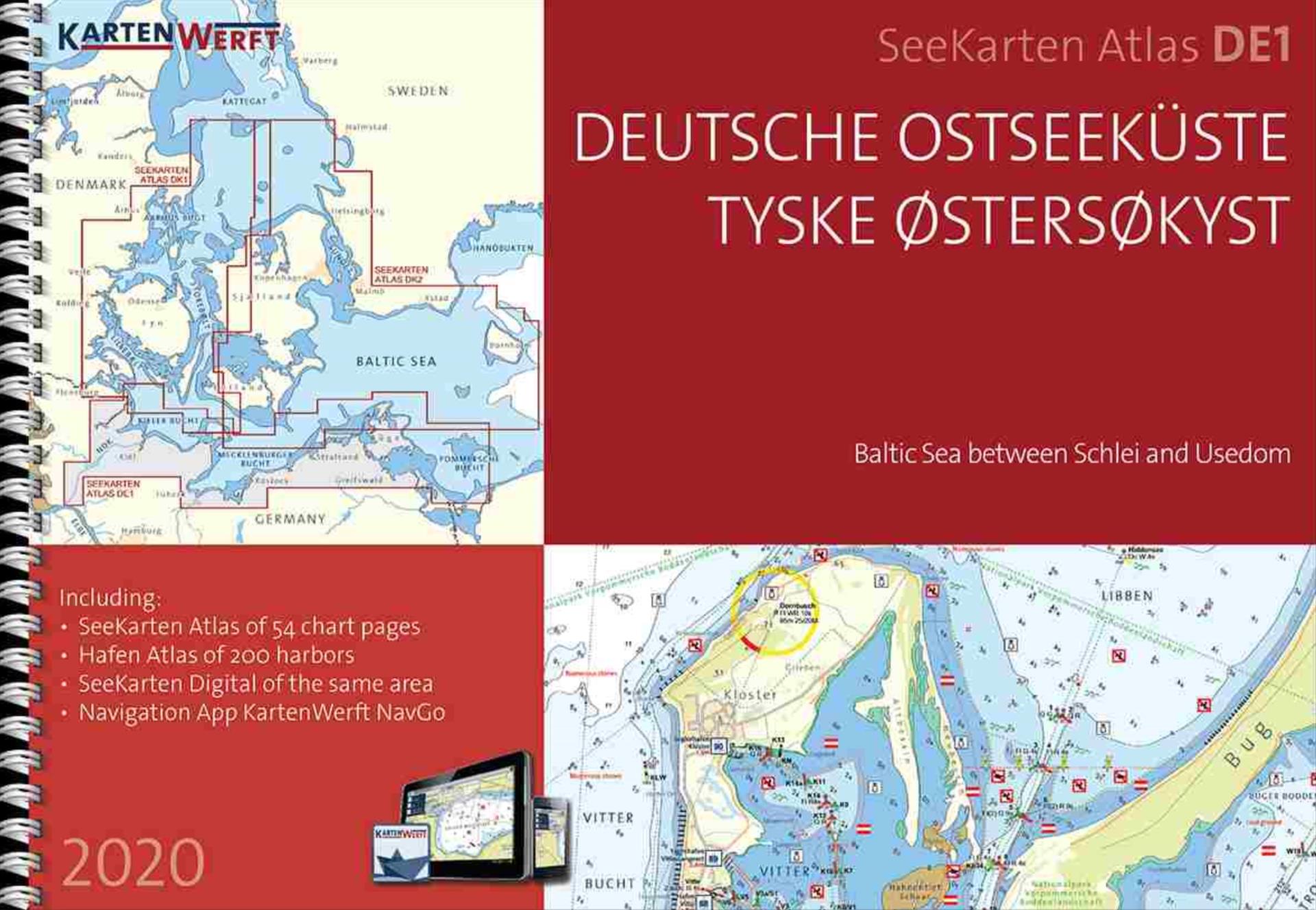Kartenwerft Seekarten Atlas DE1, Deutsche Ostseeküste