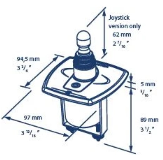 Vetus BPAJ-Bugschraubenpanel mit Joystick + Zeitverzögerung Vetus BPAJ-Bugschraubenpanel mit Joystick + Zeitverzögerung